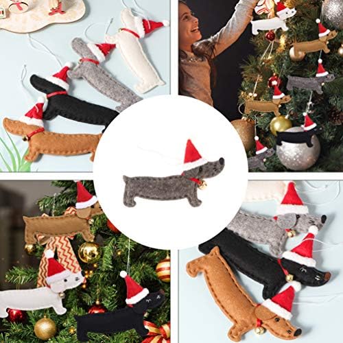 Besportble новогодишна елка што висат приврзоци мини симпатична дахшунд форма кучиња украси Божиќни виси украси украси Божиќ