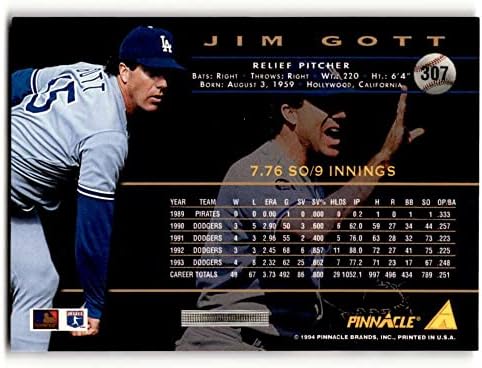1994 Pinnacle 307 Baseим Гот Н.М. Бејзбол картичка