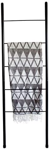 Скала за ќебе - Модерна Рустикална Декоративна Решетка За Скали Со Потпирање На Метал-5 стапки Висока Решетка За Сушење И Прикажување На Крпи,