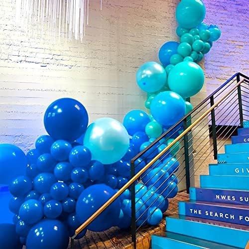 Забава Сини Балони, 120 парчиња 5 Инчни Кралски Сини Балони, Темно Сини Балони за Балон Венец Лак Како Украси За Забави, Украси За Родендени,