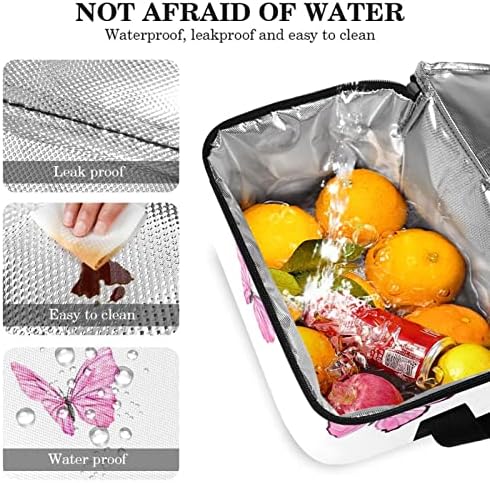 Пеперутка розова торба за испорака на храна, изолирана торба за намирници | Двоен патент