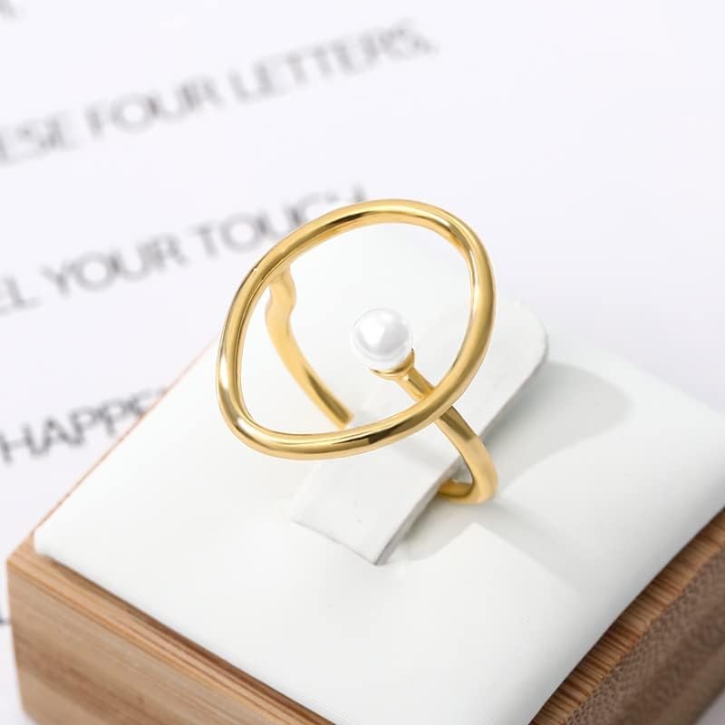 Ојалма фини бисерни прстени за жени мода прилагодлив тенок прст мини бисер тенок прстен женски ангажман накит најдобар пријател-jz1570-7-16518