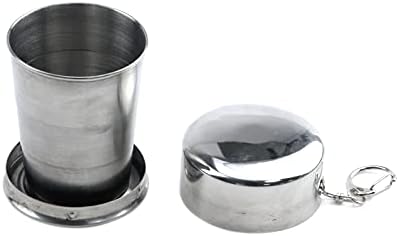 Купови за патувања со склопување на битрајс 150 мл чаша за пиење од не'рѓосувачки челик - 2 парчиња