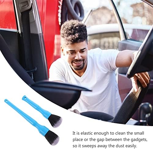Favomoto четки за чистење на четки за чистење на автомобили 2 парчиња ултра-меки автомобилски детали четки за воздух за воздух за четки за