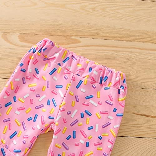 ФИОМВА Бебе девојче роденденска облека Една/две слатки букви Тело -тела+панталони со шорцеви+поставени ленти за глава 1 -ви/2 -ри