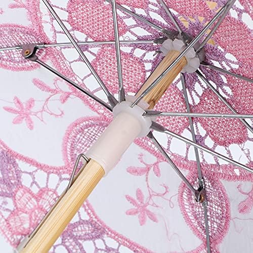 Рачно занаетчиски занаетчиски чадор за чипка за свадбени танцувачки перформанси декор со фотографии реквизити чипка парасол девојки подароци