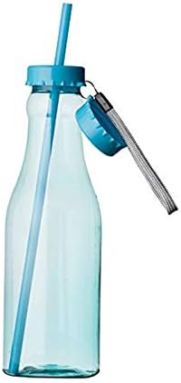 Хамонт чисто пластично шише со слама - 6 пакет - Еко пријателски БПА бесплатно не токсичен доказ за истекување совршен за вода, сок