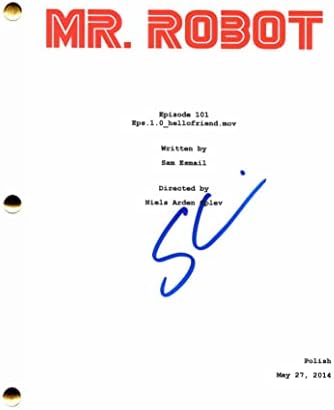 Сем Есмаил потпиша автограм г -дин робот целосна пилот -скрипта - во која глуми Рами Малек, Кристијан Слејтер