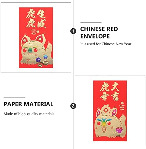 Подарок 6 парчиња Кинески Пролетен Фестивал Црвени Пликови Црвени Пакети Партиски Црвени Пликови Кинески Црвени Пликови