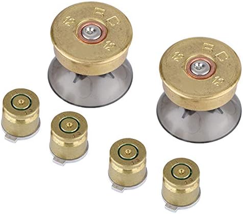 Копчиња за легури на алуминиум VIKYE за PS4, златни метални копчиња и комплет за мод на Thumbstick за PS4 контролер