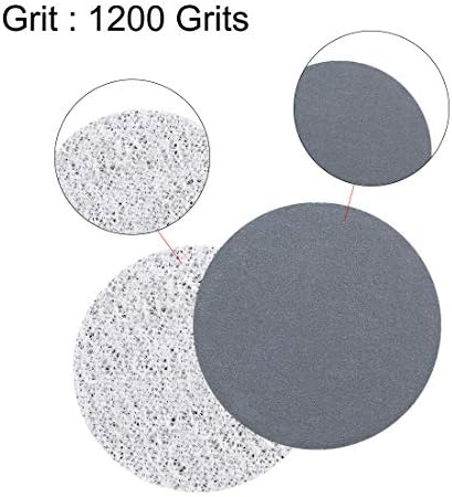 Uxcell 1-инчен диск за пескарење на кука и јамка влажна/сув силиконски карбид 1200 решетки 100 парчиња