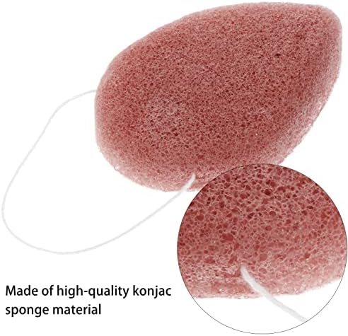 Solustre Konjac Sponge 6pcs чистење во прав за чистење на пуфта за чистење на природни конџаци сунѓери за нежно чистење на лице и ексфолијација