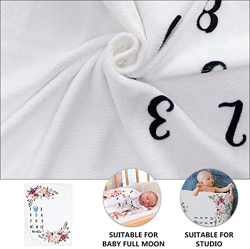 Mobestech Доенчиња за новороденчиња за туширање ќебе бело студио месечно расадник позадина пресвртница ќебиња новородени месечни