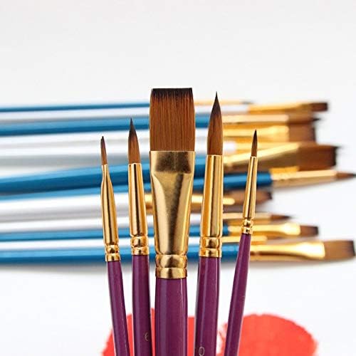 Wxbdd 6pcs дрвена рачка акрилна акварел пенкало Алатки за цртање уметник боја четка најлонска коса масло за сликање четки за цртање