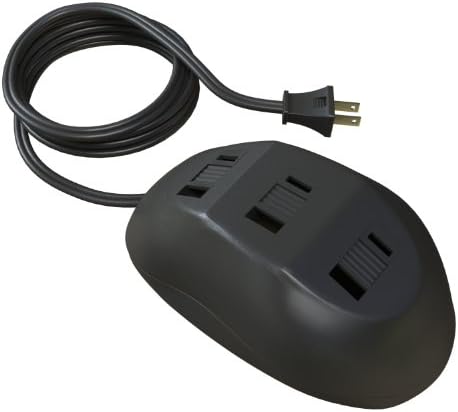 Stanley 31369 PowerHub Tabletop Поларизиран кабел за продолжување на 3-аутлет, црна