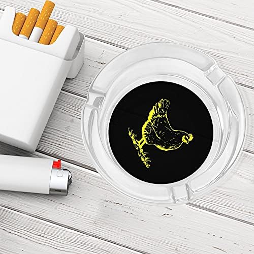 Пилешки цигари пушачи стаклени пепелници за пепелници за домашна канцеларија таблета за декорација на биро