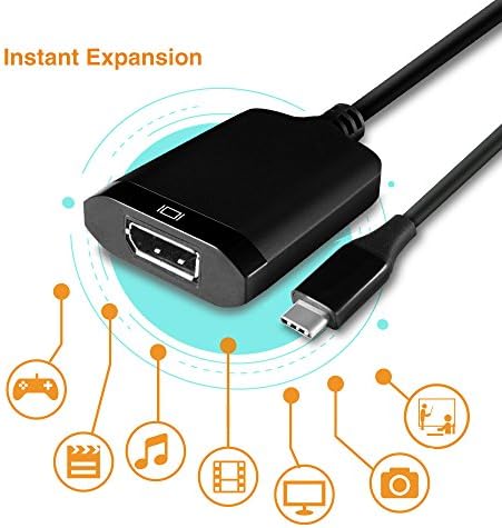 VANTEC Vlink USB-C До DisplayPort 1.2 4k/60Hz Видео Конвертор, Црна