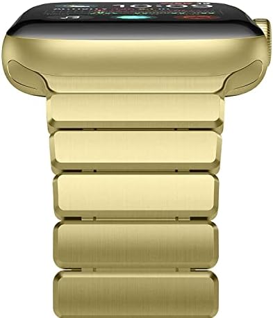 Златен Часовник Бенд за Apple Watch 44mm Со Златна Тврда Позлата Компјутер Случај за iWatch SE Серија 8 7 6 5 4