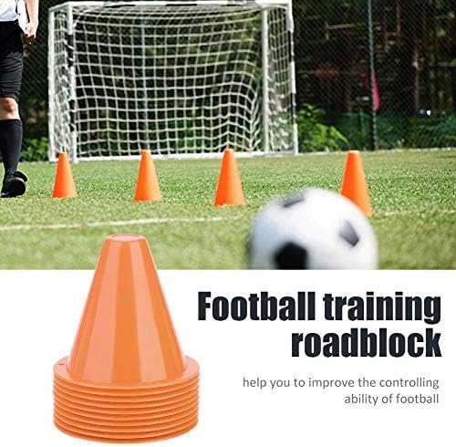 Fafeims 10 парчиња фудбалски тренинг фудбалски бариери пластични додатоци за држач за обележувач на облик на конус