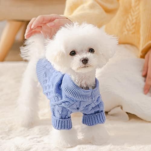 Стекнете џемпер облека за миленичиња кучиња плетени пуловер облека кучиња костум памук есен зима