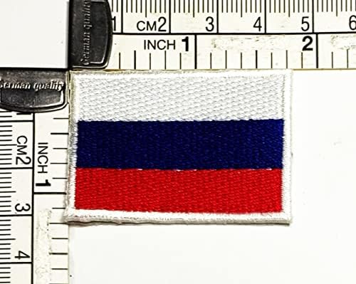 Кленплус 3 парчиња. 1. 2Х1, 7 ИНЧИ. Знаме На Русија Извезено Лепенка Воено Тактичко Знаме Амблем Униформа Шие Железо На Закрпи Земја Национално