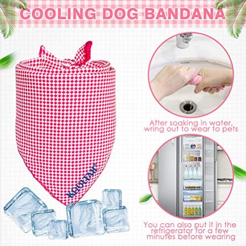 Кучиња ладење бандана 4 пакувања - инстантно ладење на мраз за лето за летни кучиња за кучиња за кучиња за мали средни големи кучиња