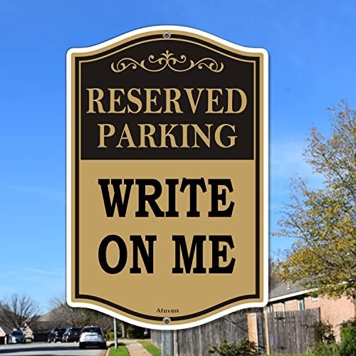 Празно резервиран знак за паркирање напишете го металниот знак за паркинг знак за деловно персонализиран знак за паркирање 18 x 12 рефлексивни