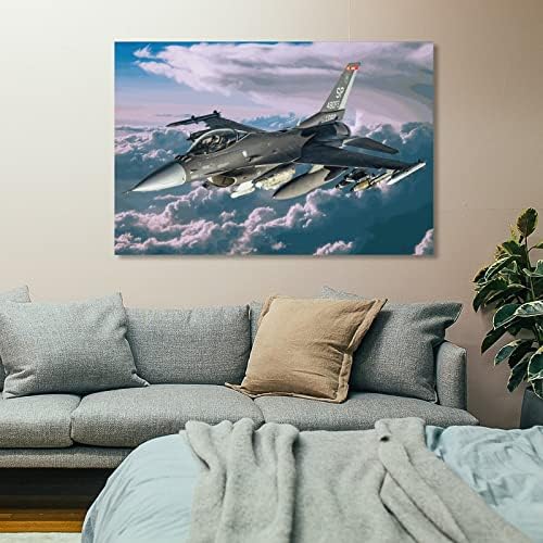 Постери за воен авион на Лерпет Ф-16 борбен авион Борба против сокол авиони постери постери естетика домашна канцеларија wallид