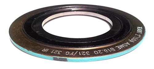 Sur-Seal, Inc. Teadit 9000IR18321GR400 Спирална рана заптивка со 321SS внатрешен прстен, 18 големина на цевки X 400 x За апликации со варијации