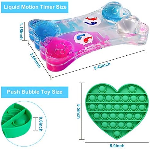 34 пакувачки сензорни играчки за фигури сет, ја ублажува стресот и вознемиреноста Фидегетска играчка за деца возрасни деца со тајмер за течно