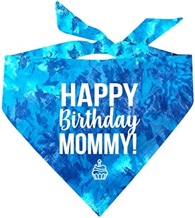 Среќен роденден мама! Изматете ја вратоврската боја триаголник кучиња бандана