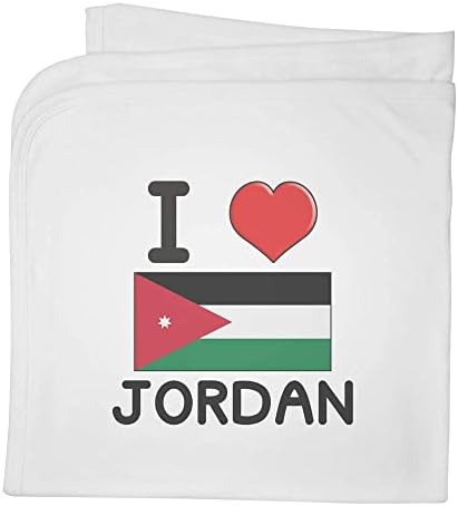 Азиеда „Го сакам Jordanордан“ памучно бебе ќебе / шал