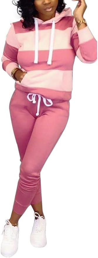 Богурст женски 2 парчиња облеки со долги ракави, обичен пулвер и обичен спортски панталони со џеб