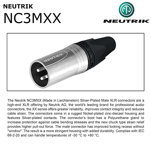 Најдобри кабли во светот 3 единици - 1 стапало - Балансиран микрофон кабел, направен со употреба на жица Mogami 2549 и Neutrik NC3MXX