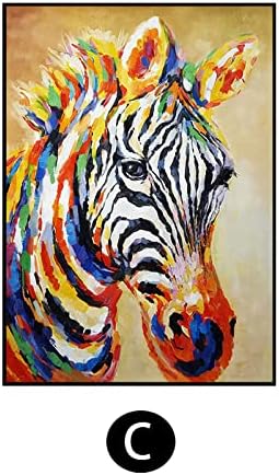 Рачно насликано масло сликарство на платно wallидна уметност, заздравување на зебра секси разнобојно животинско балетски wallидни