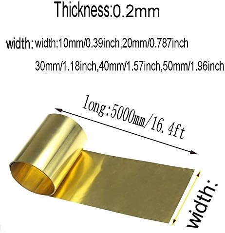 Z Креирај дизајнерска месинг плоча метална метална тенка лимска плоча Дебелина 0,2мм, долга 5000мм метална бакарна фолија