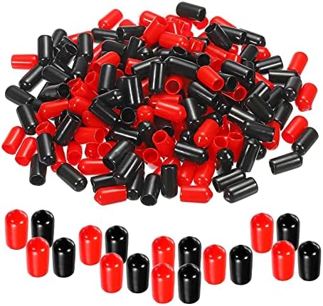 Меканиксиност 200pcs гумени крајни капачиња за капаци на капакот 9мм винил завртка заштитени заштитени за завртки за завртки црна црвена црвена црвена црвена боја