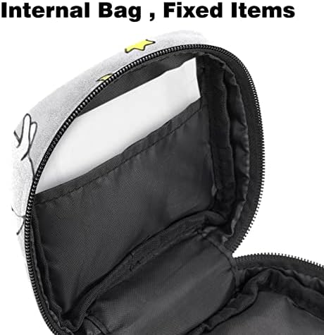 Санитарна торба за складирање на салфетки, менструална торба со торбички за панталони за санки, женски носител на тампон, со патент