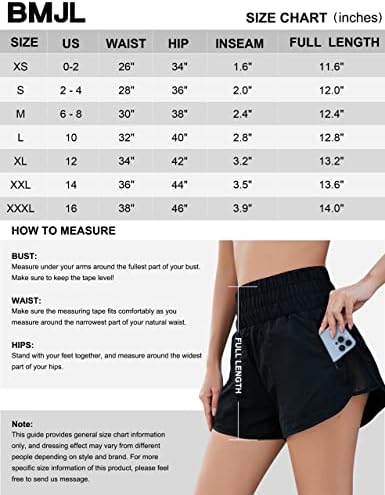 BMJL женски брзо суво шорцеви за трчање спортски атлетски тренинзи активни шорцеви со џеб