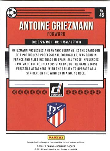 2018-19 ДОНРУС 46 Антоан Гриезман Атлетико де Мадрид Фудбалска трговска картичка