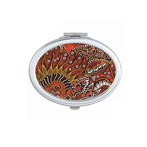 Цртање цртање црвени риби огледала преносна шминка за преклопување со двојни странични очила