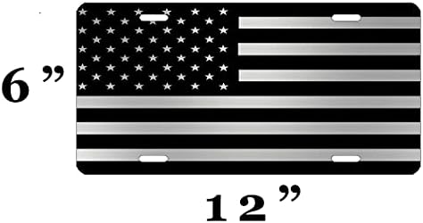 Rogue River Tactical Dubed Black and Silver USA Flag Relecer Plate News Auto Car Tag Vanity подарок американски патриотски САД