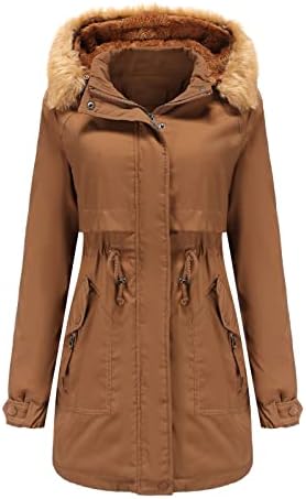 Xiloccer omeенски палта за возење јакни Најдобри јакни за жени патувања јакни со јакни со капи, дебело крзно обложен со палто