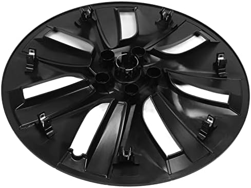 Комплет за покривање на раб на тркала, 19in мат црно спортски 4PCS Snap Design Wheel Chap Cap Cap за автомобили