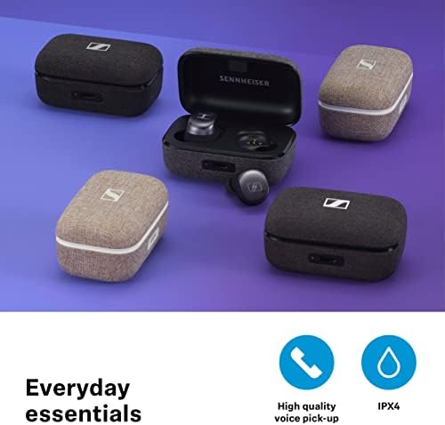 Слушалки за уши на Sennheiser True Wireless 3 слушалки за уши -Bluetooth во уво за музика и повици со ANC, мулти -точка поврзаност, IPX4, QI