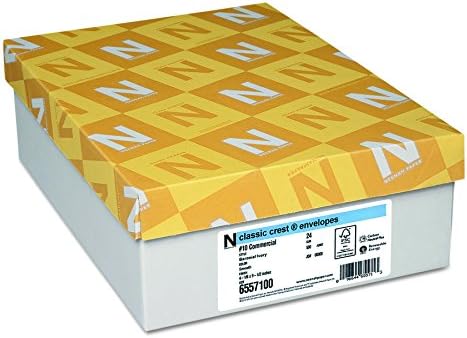 Класичен Крест на Неина хартија 10 плик, комерцијален размавта, затворање на гуми, 4,13 x 9,5, баронијален слонова коска, 500/кутија