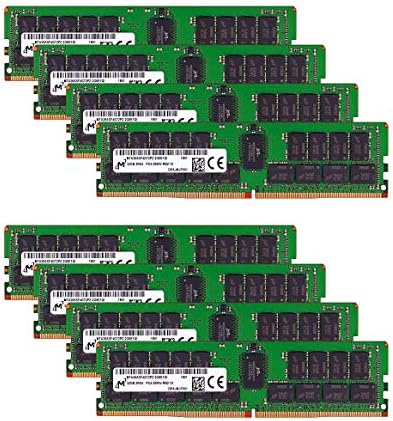 Пакет за меморија на микрони со 256 GB DDR4 PC4-21333 2666MHz RDIMM, регистрирана ECC меморија со двојно рангирана ECC