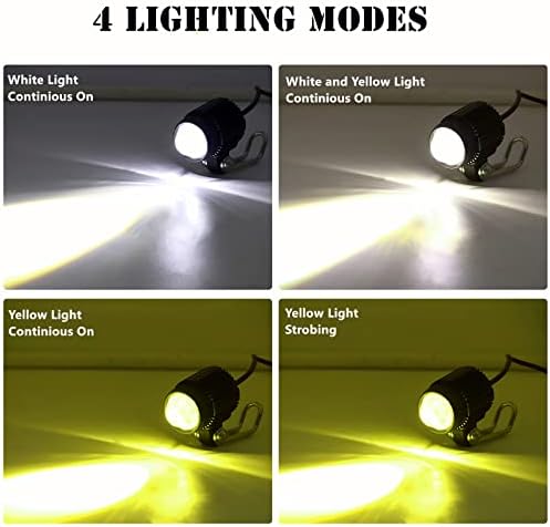 NWPangu [4 Режими] LED Светла За Магла ЗА Мотоцикли, Рефлектори За Огледало На Мотоцикли Ултра Светли Предни Фарови Светилки За Возење
