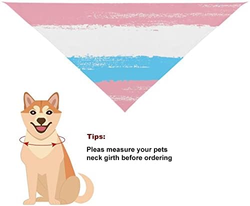 Трансродово Знаме Куче Бандана Шамија За Миленичиња Триаголни Лигавчиња Печатени Додатоци За Шамии