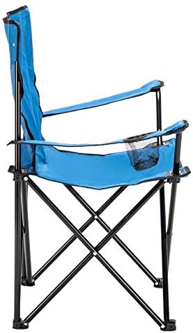 Кампување стол за преклопување, преносен стол за преклопување со држач за чаша за одмор на рака и торба за носење и складирање за отворено,